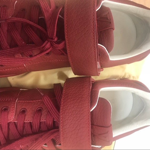 Louis Vuitton Red Elliptic Damier Sneaker SZ 10.5 - Picture 7 of 8